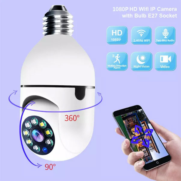 دوربین لامپی چرخشی کیفیت 3 مگاپیکسل v380